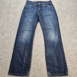 Levis 514 Jeans Mens 29x30 Blue Dark Wash Denim Straight Leg Modern